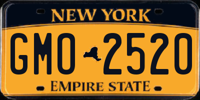 NY license plate GMO2520