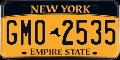 NY license plate GMO2535