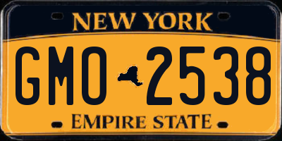 NY license plate GMO2538