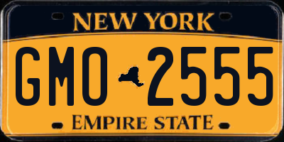 NY license plate GMO2555