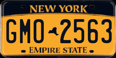 NY license plate GMO2563