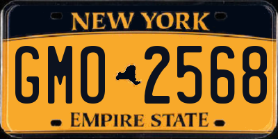 NY license plate GMO2568