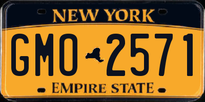 NY license plate GMO2571