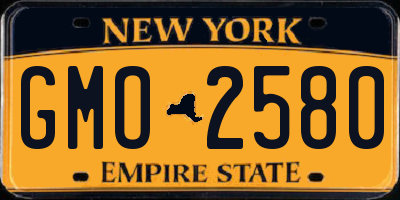 NY license plate GMO2580