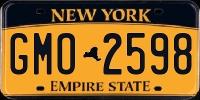 NY license plate GMO2598