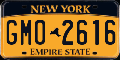 NY license plate GMO2616