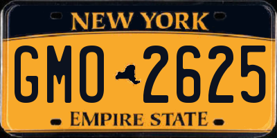 NY license plate GMO2625