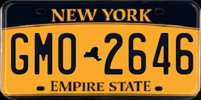 NY license plate GMO2646