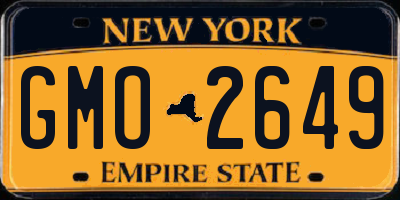 NY license plate GMO2649