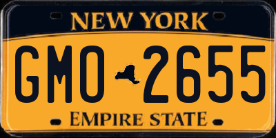 NY license plate GMO2655