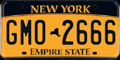 NY license plate GMO2666