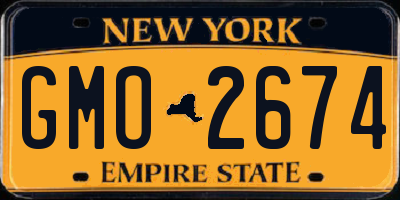 NY license plate GMO2674