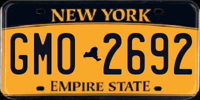 NY license plate GMO2692
