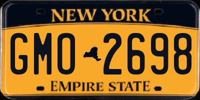 NY license plate GMO2698