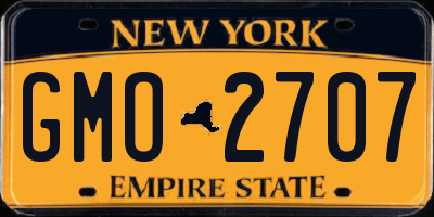 NY license plate GMO2707
