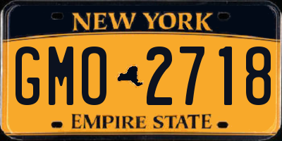 NY license plate GMO2718