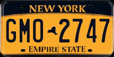 NY license plate GMO2747