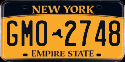 NY license plate GMO2748