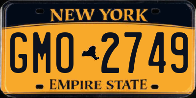 NY license plate GMO2749