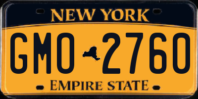 NY license plate GMO2760