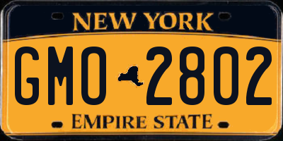 NY license plate GMO2802