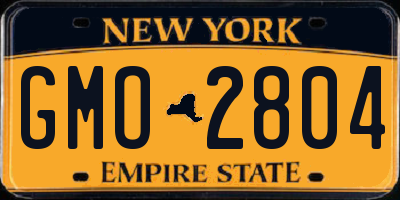 NY license plate GMO2804