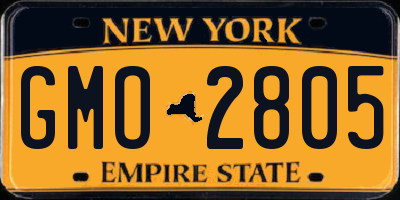 NY license plate GMO2805