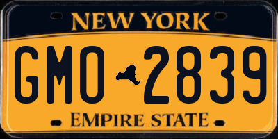 NY license plate GMO2839