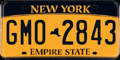 NY license plate GMO2843