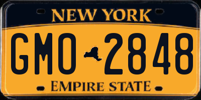 NY license plate GMO2848