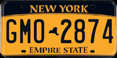 NY license plate GMO2874