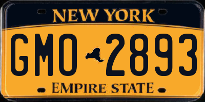 NY license plate GMO2893