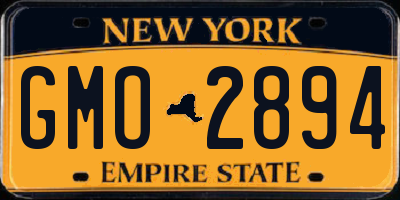 NY license plate GMO2894