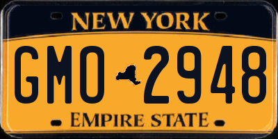 NY license plate GMO2948