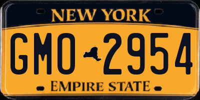 NY license plate GMO2954