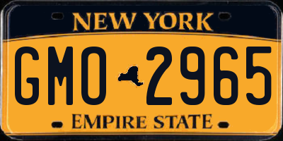 NY license plate GMO2965