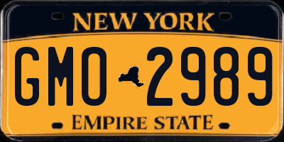 NY license plate GMO2989