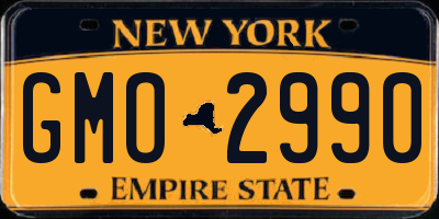 NY license plate GMO2990
