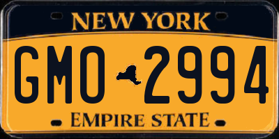 NY license plate GMO2994