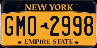 NY license plate GMO2998