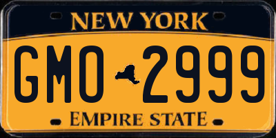 NY license plate GMO2999