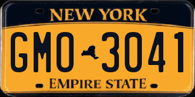 NY license plate GMO3041