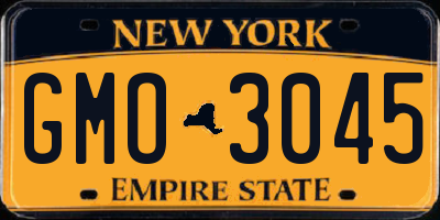 NY license plate GMO3045