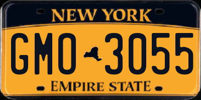 NY license plate GMO3055