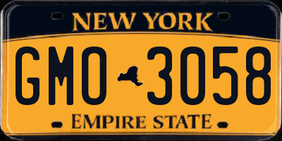 NY license plate GMO3058