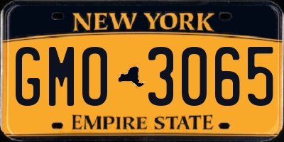 NY license plate GMO3065