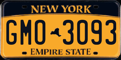 NY license plate GMO3093