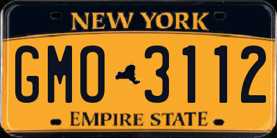 NY license plate GMO3112