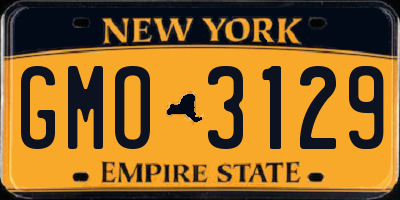 NY license plate GMO3129