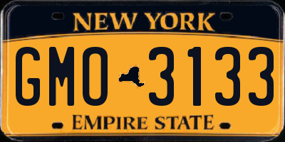 NY license plate GMO3133